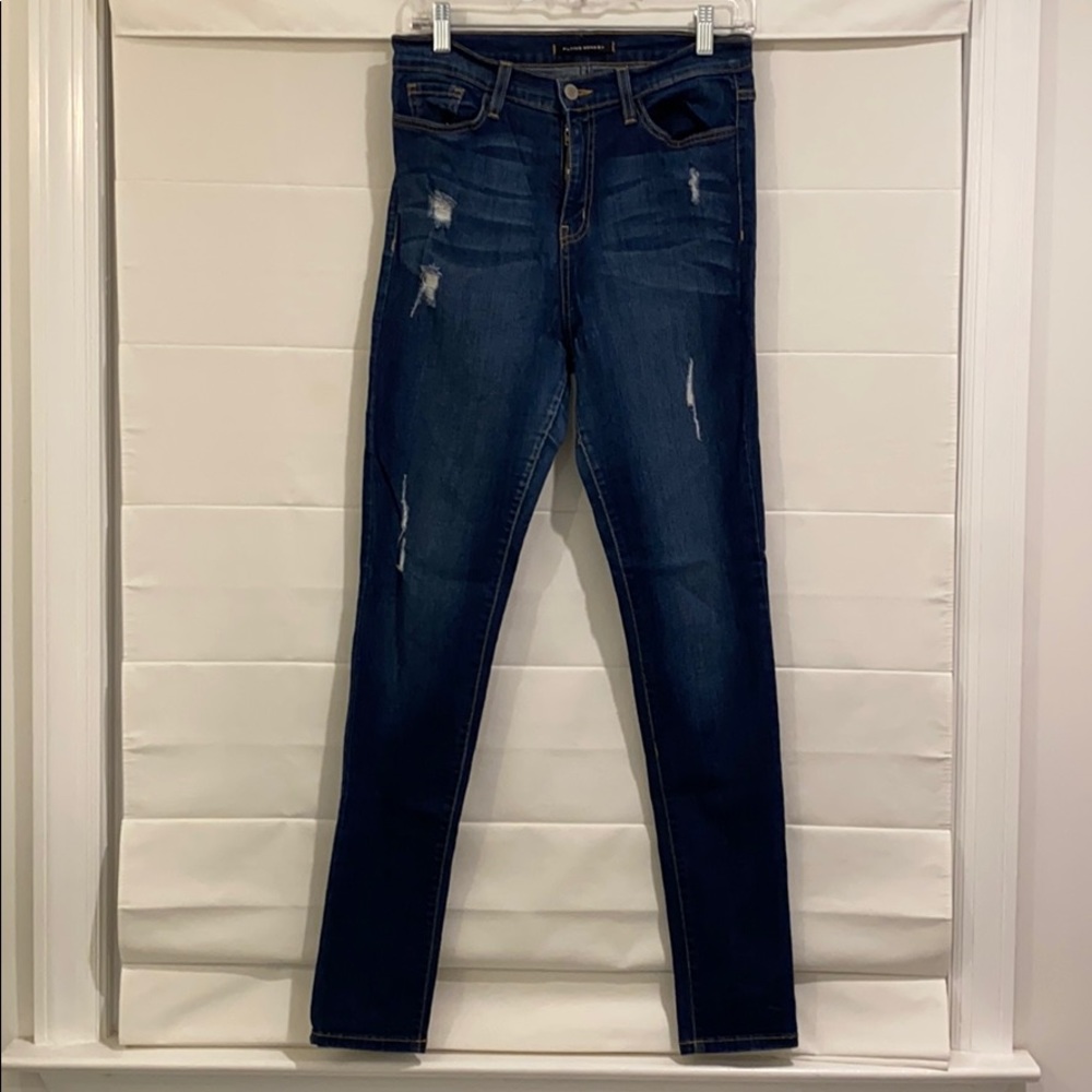 High rise skinny jeans